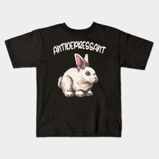 Cute Bunny Antidepressant Pet Gift Kids T-Shirt